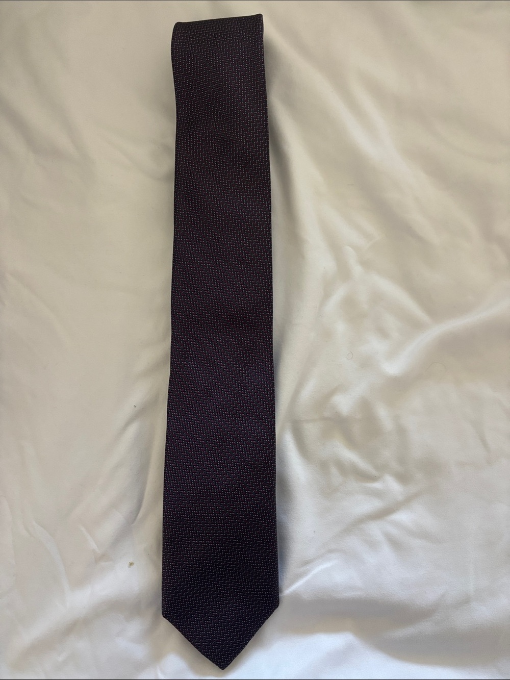 Men's Textured Dark Purple Dress Tie